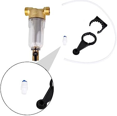 CIMAXIC Prefiltro De Agua Filtro De Retrolavado para Cocina y Filtración Incluye Filtro De Grifo para Purificación De Agua