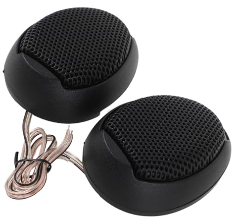jojofuny Tweeter pour Voiture Haut-Parleur Automobile Audio, Accessoires De Modification Sonore, Son Aigu Cristallin, Installation pour Véhicule, Design Galet Élégant Noir