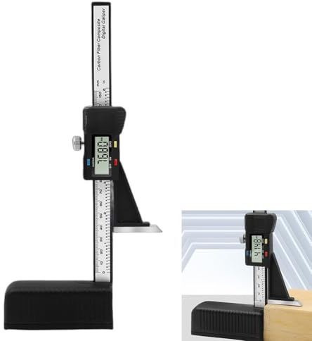 Elektronisk digital höjdmätare 0-150 mm, träbearbetningsbordssåg höjdmätare märkningsmätare Vernier Caliper för