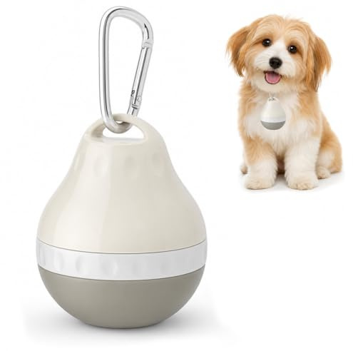 Gourde Chien 200ml, Gourde pour Chien Promenade - Gourde pour Chien Pliable avec Mousqueton, Bol Amovible pour Chat, Petit Chien, Voyage et Balade