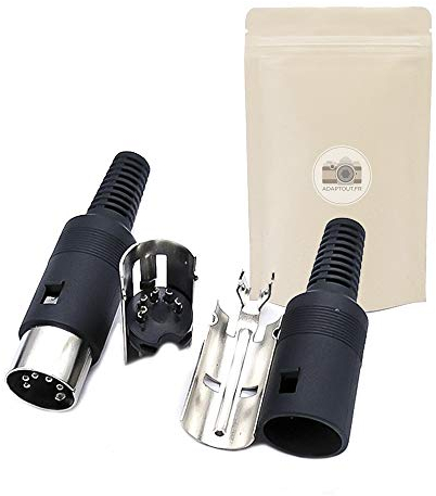 2x Connettore DIN 5 poli pin da saldare spina maschio - Adattatore spina MIDI 5 PIN da saldare - ADAPTOUT marca francese