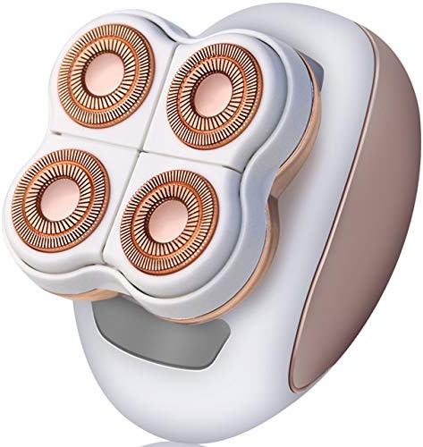 Hair Removal for Women, Sembelle Ladies Electric Shaver - Palm Perfect, Painless, Rechargeable Womens Shaver - Legs, Body, Pubic, Facial Hair Remover - Smooth Finishing Leg Hair Epilator with 4d Heads