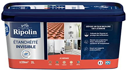 RIPOLIN - Revêtement Anti-Infiltration Multi-Supports - Invisible - Intérieur/Extérieur - 2 Litres