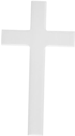 AOKWAWALIY Kreuz Holz Handwerk Kruzifix Wandbehang Kirche Ornament Olivenholz Weiß Haushalt