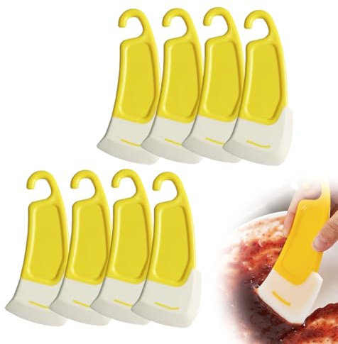 UYVPAER 8 Pezzi Food Grade Silicone Spatula, 2024 Nuova Spatola In Silicone Per La Pulizia Di Pavimenti In Pentola, Spatola In Silicone Per La Pulizia Di Residui Di Cibo E Macchie Di Olio