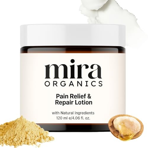 Mira Pain Relief & Repair Lotion, Mira Organics Pain Relief & Repair Lotion, with Arnica Montana, Chamomile, Helichrysum Oil, Shea Butte, Plant-Based