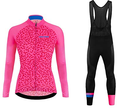 UGLY FROG Radtrikot Fahrradtrikot Fahrradbekleidung Damen Winter Thermisches Rad Trägerhose Radhose für Damen Top Outdoor Sports Radfahren Hose Fahrrad Thermo Lange Hosen Radlerhose Bibtights