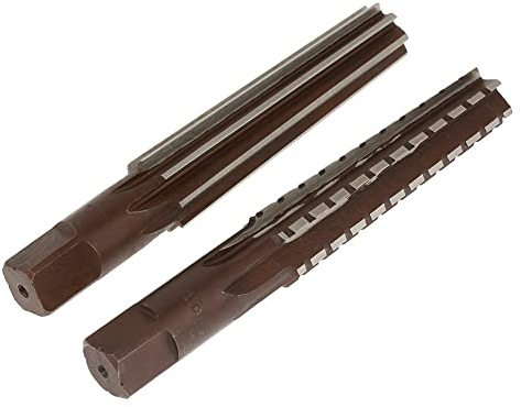 Juego de 2 herramientas de fresado fino y áspero, vástago recto Morse Taper escariador, HSS MT3