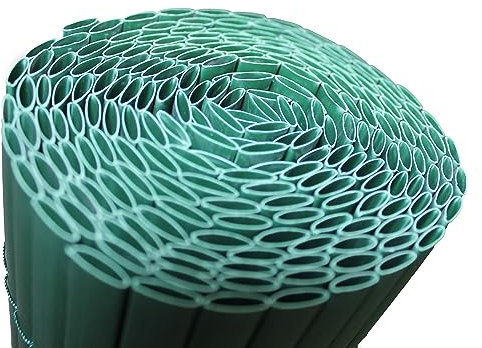Rotolo Arella PVC Giardino Lunghezza 5 metri Altezza 1 metri Cannette Recinzione Stuoia ombreggiante Regolabile Esterno Copertura Oscurante Privacy per Giardino Terrazzo Rotolo h1 x5 Metri Verde