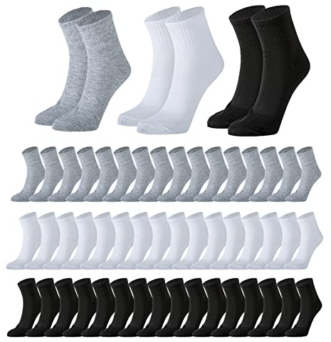 Sophproton 120 Pairs Mens Quarter Ankle Socks Athletic Moisture Casual Sports Socks Bulk Pack for Homeless Unisex Men Women