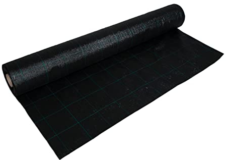 Ogräsduk Svart 25 m² (50m x 0,5m) – Trädgårdsduk 100g/m² UV-Beständig Ogräsfolie Vattengenomsläpplig Skyddsduk För Odlingsbäddar