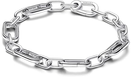PANDORA ME Fünf Aufklappbare Links Gliederarmband aus Sterling Silber, Kompatibel ME, Größe: 17,5cm, 593363C00-3