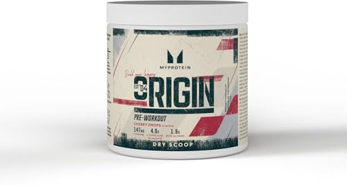 Myprotein Origin Pre-Workout – Cherry Drops – 18 Servings of Dry Scoop Pre-Workout Powder – 150mg Caffeine, 4g Citrulline Malate & 1.8g Beta-Alanine – Boost Energy & Performance