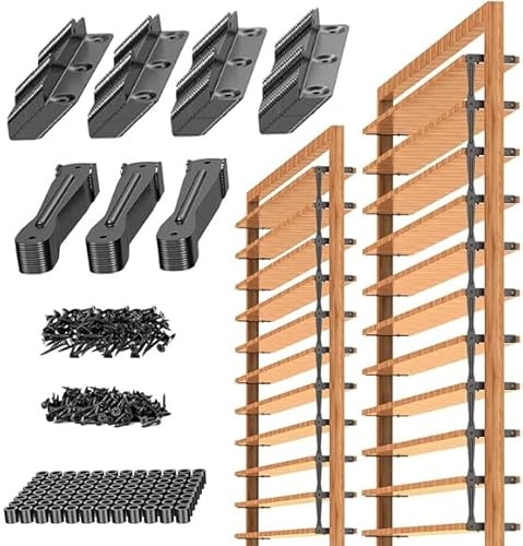 Mdkave Louver Bracket Kit Metal for DIY Privacy Fence,Pergola,Outdoor,2 Set