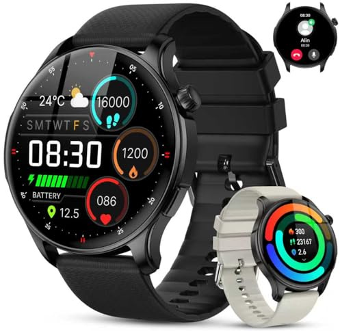 Smartklocka för män och kvinnor Fitness: Vattentät Make Answer Call Digital herrklockor löpning stegräknare Smartwatch Android-telefon iPhone Samsung kompatibel sömn SpO2 pulsmätare