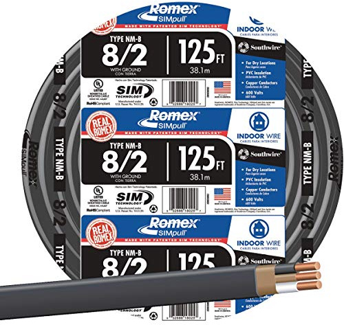 Southwire 28893602 Nonmetallic With Ground Sheathed Cable, Black