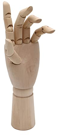 Paintersisters Gliederhand, 30 cm Links, bewegliche Modellhand, Holzhand