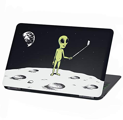 Skyddsfolie för bärbar dator: Strängt självhäftande film, laptop, klistermärke, skyddsfodral, självhäftande vinyl, skins (13–14 tum, LP9 Selfie Alien)