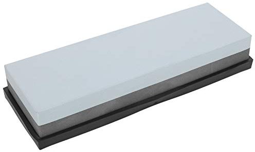 Piedra de afilar cuchillos, piedra de afilar de grano 240/400, piedra de afilar de doble cara, esmerilar grueso y fino, con base de goma antideslizante, para cocina doméstica
