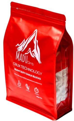 Madu Climb Premium Climbing Chalk – 100% Pure Magnesium Carbonate for Maximum Grip – No Fillers – Long-Lasting Performance for Bouldering, Sport Climbing, Gym & Training (Chunky Blocks)