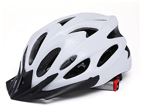 Drfeify Casque de Vélo EPS PC, Casque de Protection de la Tête Casque de Vélo de Montagne Adulte Accessoire D'équitation pour Homme Femme (Blanc)