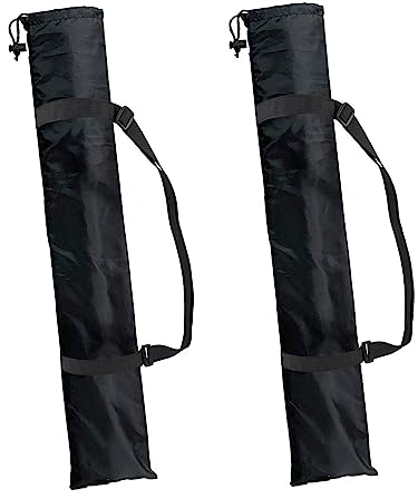 DAZZTIME Stativtasche Kordelzug Aufbewahrungstasche,2 Stück Stativ-Tragetasche 14x65cm,Gestänge Transport Tasch,Tragbare Zeltstangentasche,Stativ Lichtständer Tragetasche,für Zeltstangen Lichtständer