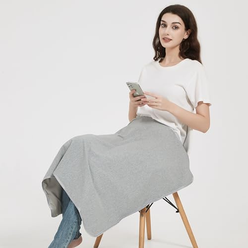 UrGarding Morbida coperta schermante EMF, confortevole tappeto da viaggio con protezione RF realizzato con argento e cotone, dimensioni 75 x 90 cm