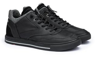 LLOYD Herren Schnürschuhe Ellison, Männer Low-Top Sneaker, lose Einlage,Schnuerschuhe,Schnuerer,straßenschuhe,Strassenschuhe, Black, 45 EU / 10.5 UK