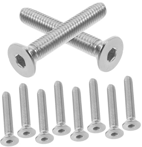 Luxshiny Lot De 10 Vis En Acier Inoxydable À Filetage Complet Pour Meubles Tête Plate Tête Fraisée Écrou Hexagonal Boulons À Tête Hexagonale Vis Hexagonale À Tête Ronde
