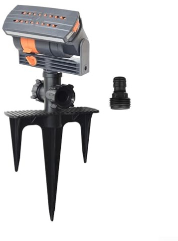 Sistema de aspersor de césped de amplia cobertura, aspersor de jardín ajustable con 16 agujeros de agua, sistema de rociador oscilante para riego de césped de gran cobertura (B)