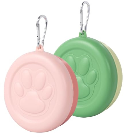 SLSON Lot de 2 boîtes à nourriture pour chien - Boîte de rangement pour nourriture pour animaux de compagnie - Accessoires de voyage pour chien