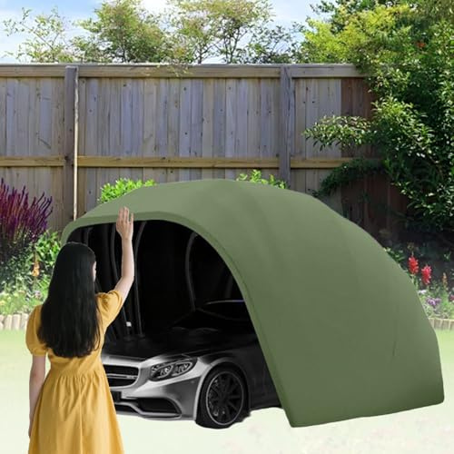 Bärbart förvaringsskydd – halvautomatiskt tältgarage, vindtätt och snösäkert mobilt vikbart garage för uthämtning, båt och traktorer