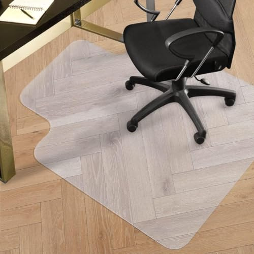 Office Chair Mat for Hard Floor, 120 x 90cm Anti-Slip Desk Chair Mat for Office Chair, PVC Floor Protector Computer Desk Chair Protection Mat, Large Floor Mat