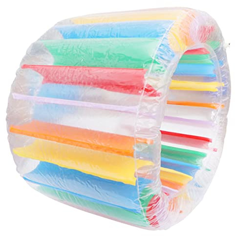 HANABASS Rueda Inflable de Agua y Rodillo Flotante para Niños, Tamaño Gigante, Material PVC Resistente Transparente, Juguete Acuático para Piscina y Césped, Uso Infantil, Equipo Recreativo de Verano
