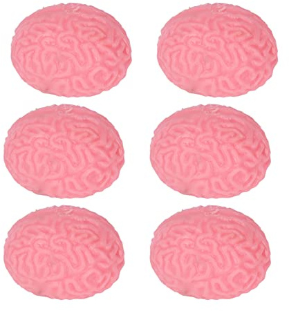 OVAQUIXI Hjärnleksak för Stresslindring, Robusta Sensoriska Klämbollar för Vuxna och Barn - för Halloween, Resor Till Hemmakontoret - TPR-material, Paket med 12