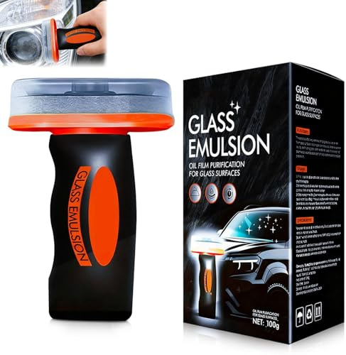 Glass Guard, Limpiacristales Coche, Limpiador de Lunas para Coches Qifor Glass Cleane,Repelente Agua Parabrisas para Cristales Cepillo Limpiador de PelíCula de Aceite para Parabrisas, Ventanas