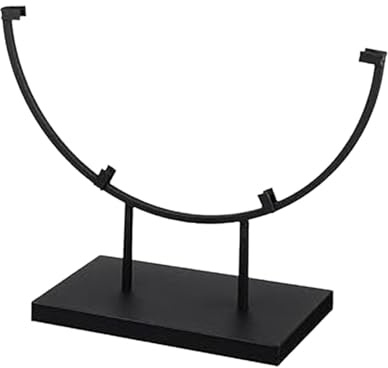 SZLIFE Chevalet Support Assiette Decorative, Presentoir Cadre Photo Livre de Table, Support Métallique Demi-Rond pour Assiette Décorative, Chevalet pour Vitrail, Panneau d'art, Tableau, 12 Pouces