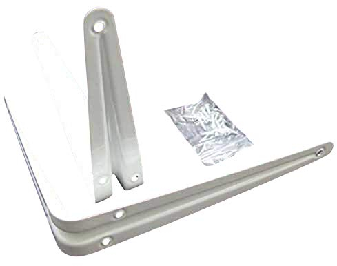 Land-Haus-Shop Regalbodenträger 2 Stück 20 cm Metall weiß