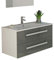 Jet-Line® | Moderner Waschtisch mit Waschbecken | Bad-Set | Stilvolles Badezimmermöbel mit Soft Close Schubladen | Waschplatz für Bad und Gäste WC Rapperswil | grau