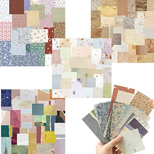 240 Hojas Papeles Scrapbooking Tarjetas Etiquetas Flores Plantas Manualidades Decoración Bullet Journal Álbum Fotos Agenda Tarjetas de Felicitación Regalos, Una cara, 54-110 mm