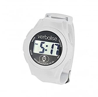 Verbalise Unisex Talking Watch (White)