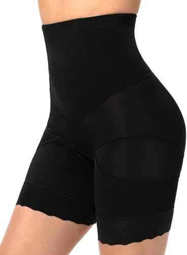SURE YOU LIKE Shapewear Kvinnor Kort Hög midja Magkontroll Shorts Bantning Body Shaping Shorts Magkontroll Body Shaper Super Tight Kompression Anti Chafing Lår Bantare, Svart, 36-38