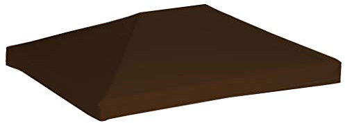 Tidyard Paviljongtak, reservtak, festtält, tak, paviljongtak, takpresenning, tälttak, paviljong, skydd för lusthus, partytält, med PVC-beläggning, 310 g/m² 3 x 4 m brun