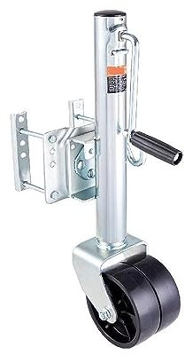 DIKAMAN Hydraulischer Wagenheber für Autos, 1000/1500/2000lbs Trailer Jack Tongue Stand Mit Solide Sidewind Runde Rad Heben Boot RV Teile Zubehör für die meisten Autos, LKWs und SUVs(2000lbs)