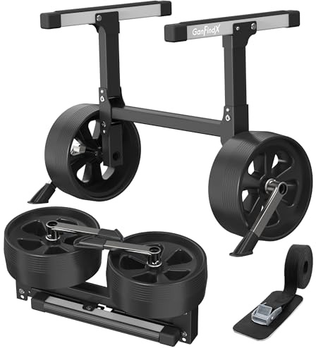 GanFindX Kayak Cart Heavy-Duty Aluminum Foldable Kayak Canoe Trolley with Adjustable Elastic Straps | Portable Lightweight Kayak Cart Dolly