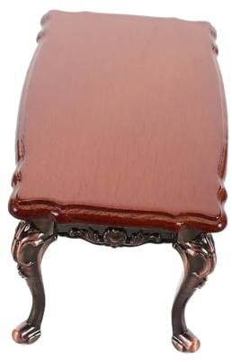Amosfun Miniature Maison Poupée Table Basse Rectangulaire Décorative Accessoire Miniature Détaillé pour Mobilier Salon Garçon Fille Modèle Dollhouse Accessoires