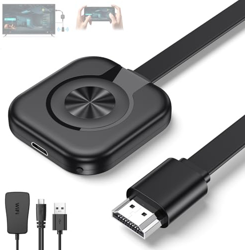 Wireless HDMI Adapter, 4K Wireless HDMI Dongle, Miracast Display Dongle, Airplay HIFI Display Adapter for TV from Android/IOS/Windows/Mac I.OS Laptop/Phone/Tablet,to PC/HDTV Monitor/Projector