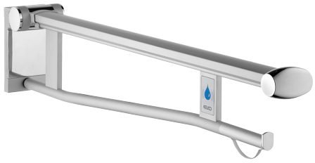 Keuco 34903172838 Plan Care Stützklappgriff WC Aluminium, silber-eloxiert / lichtgrau