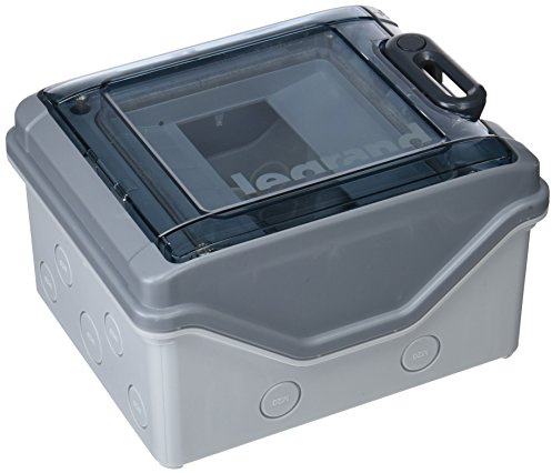 Legrand, Plexo Feuchtraumverteiler, Sicherungskasten, Aufputz, IP65 - IK09, 1-reihig, 6 Module, Innen- und Außenbereich, Nachrüstbar, Schutzklasse II, -20 - +70 °C, 200 x 164 x 115,6 mm, 601976