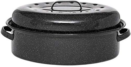 Cocotte Ovale En Acier Carbon 46x31cm + Grille - 0509+2005
